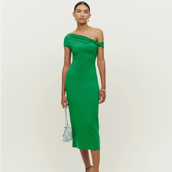 Reformation Jamen Knit Dress in Kelly Green Size M - Picture 4 of 4